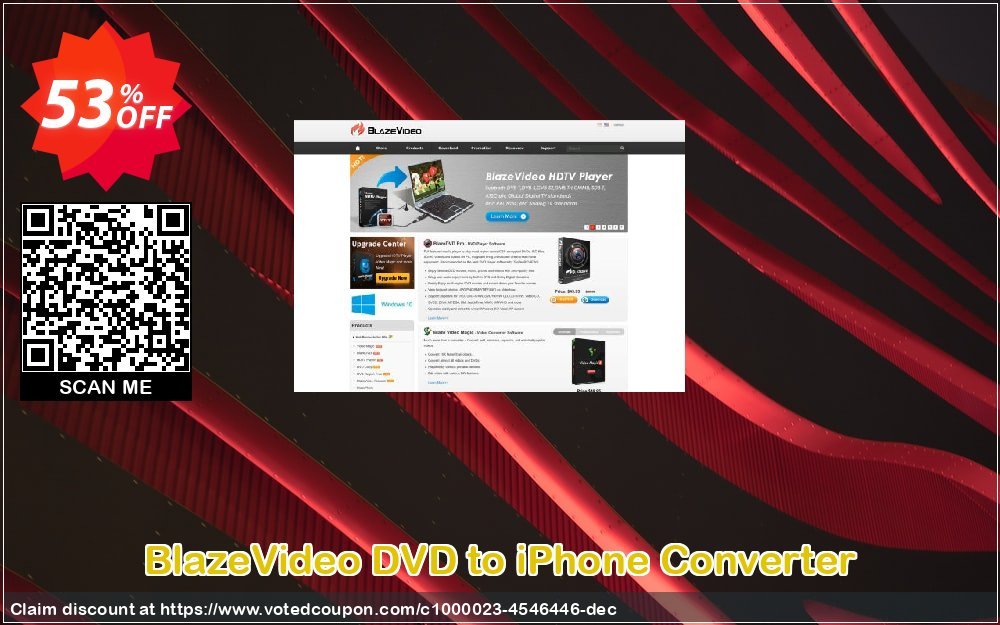 BlazeVideo DVD to iPhone Converter Coupon, discount Save 50% Off. Promotion: super promo code of BlazeVideo DVD to iPhone Converter 2023