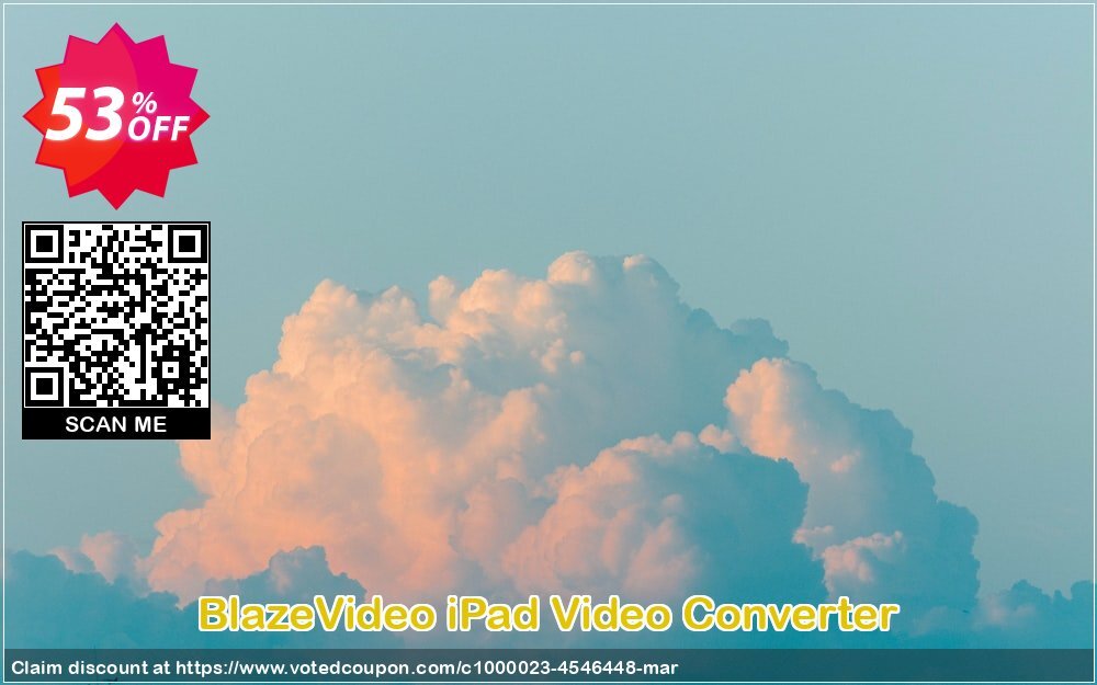 BlazeVideo iPad Video Converter Coupon, discount Save 50% Off. Promotion: big promotions code of BlazeVideo iPad Video Converter 2024