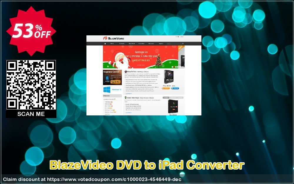 BlazeVideo DVD to iPad Converter Coupon, discount Save 50% Off. Promotion: hottest sales code of BlazeVideo DVD to iPad Converter 2023