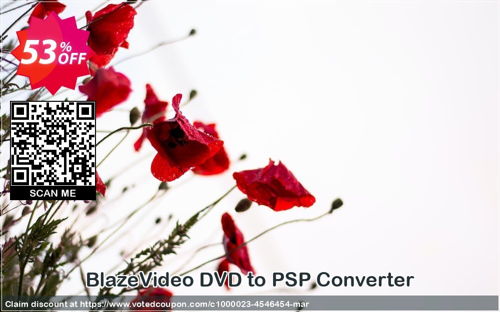 BlazeVideo DVD to PSP Converter Coupon, discount Save 50% Off. Promotion: amazing discounts code of BlazeVideo DVD to PSP Converter 2024