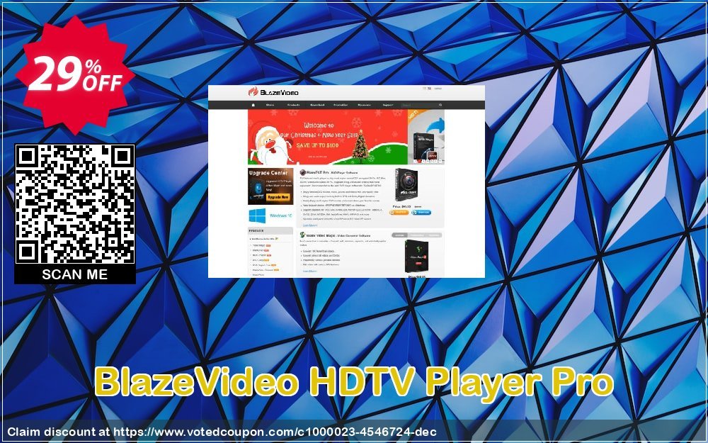 BlazeVideo HDTV Player Pro Coupon, discount Holiday Discount: $20 OFF. Promotion: big offer code of BlazeVideo HDTV Player Professional 2023