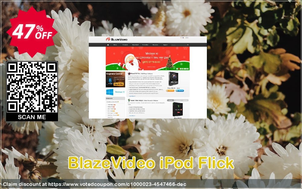 BlazeVideo iPod Flick Coupon, discount Save 45% Off. Promotion: amazing offer code of BlazeVideo iPod Flick 2023