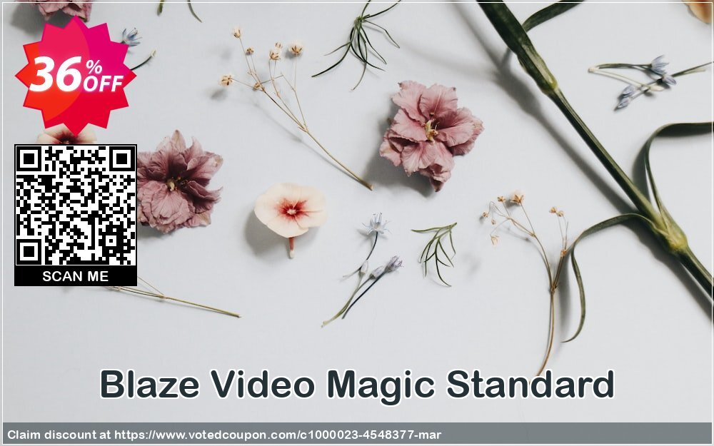 Blaze Video Magic Standard Coupon, discount Holiday Discount: $10 OFF. Promotion: amazing discount code of Video Magic Std 2024