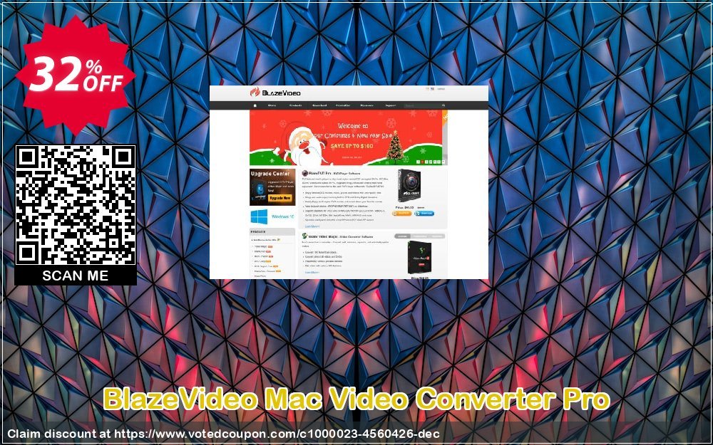 BlazeVideo MAC Video Converter Pro Coupon, discount Holiday Discount: $12 OFF. Promotion: wondrous discounts code of BlazeVideo Video Converter Pro for MAC 2023