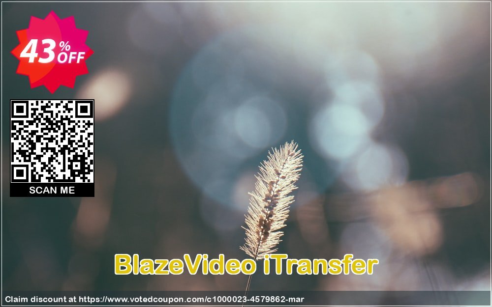 BlazeVideo iTransfer Coupon, discount Save 42% Off. Promotion: awful offer code of BlazeVideo iTransfer 2024