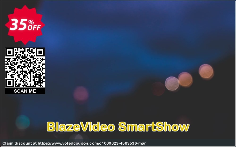 BlazeVideo SmartShow Coupon, discount Save 35% Off. Promotion: formidable deals code of BlazeVideo SmartShow 2024