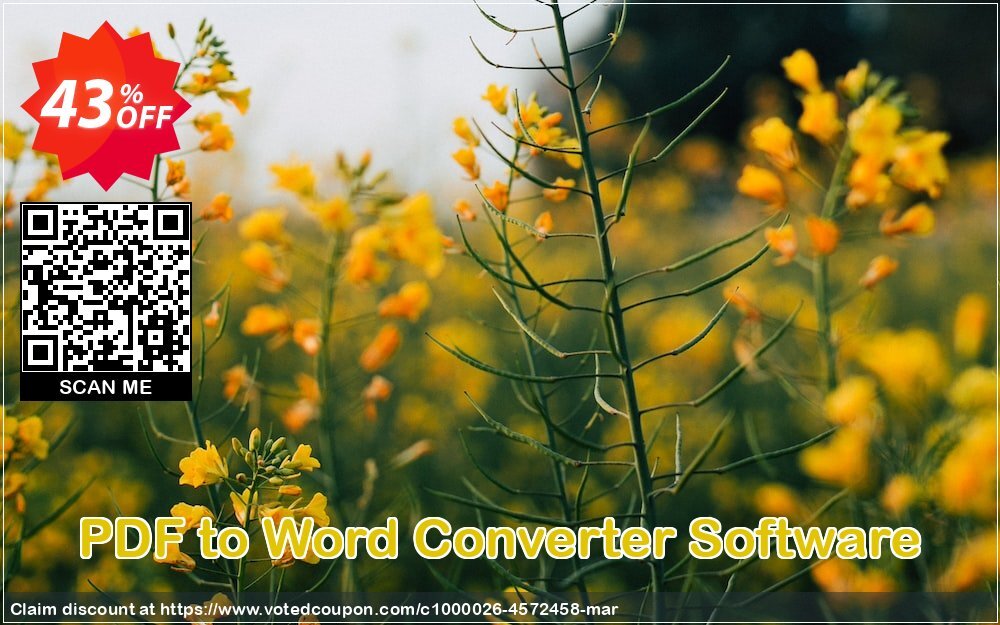 PDF to Word Converter Software Coupon, discount PDF to Word Converter Software best promotions code 2024. Promotion: best promotions code of PDF to Word Converter Software 2024