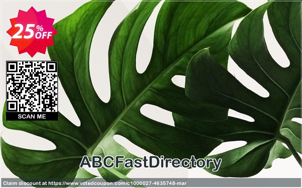 ABCFastDirectory Coupon, discount ABCFastDirectory marvelous offer code 2024. Promotion: marvelous offer code of ABCFastDirectory 2024