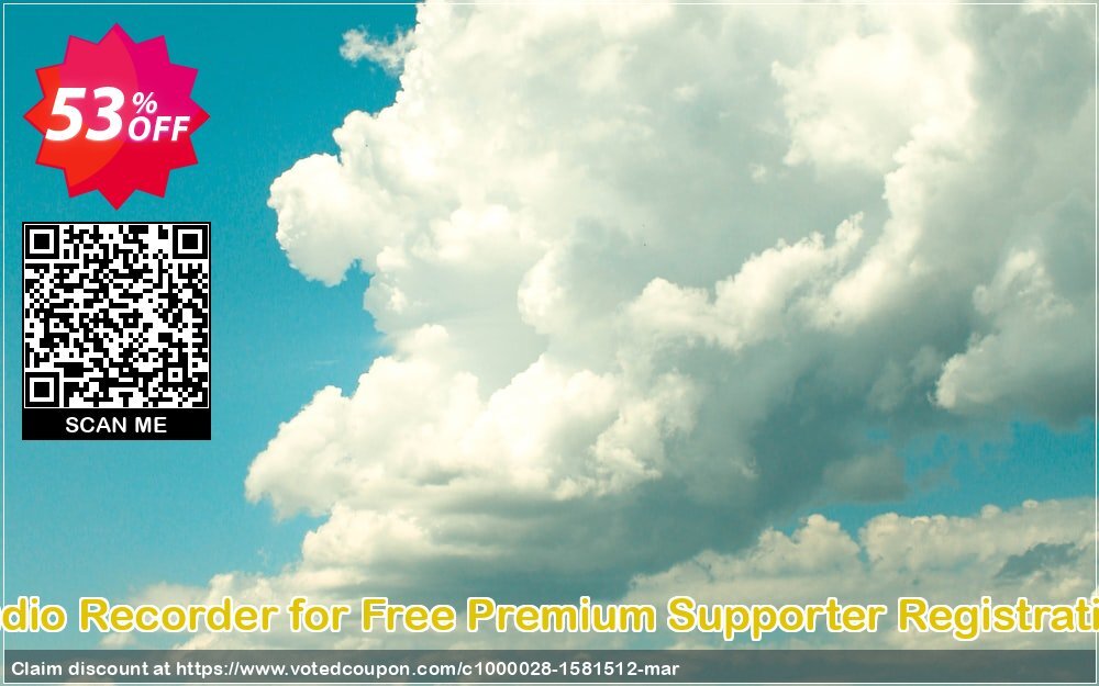 Audio Recorder for Free Premium Supporter Registration Coupon Code Apr 2024, 53% OFF - VotedCoupon