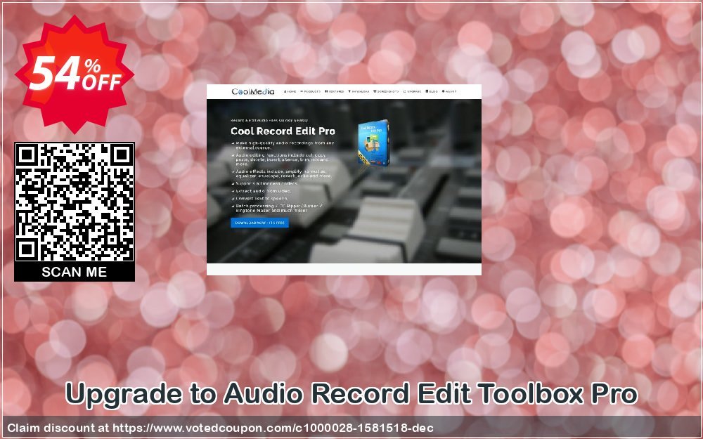 Upgrade to Audio Record Edit Toolbox Pro Coupon, discount Upgrade to Audio Record Edit Toolbox Pro big discount code 2023. Promotion: big discount code of Upgrade to Audio Record Edit Toolbox Pro 2023