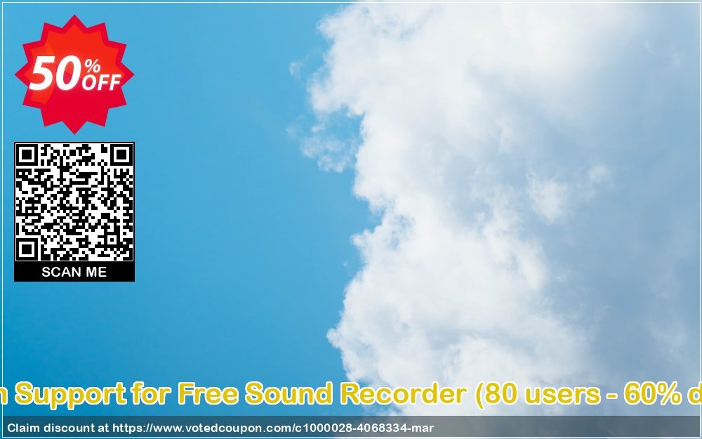 Premium Support for Free Sound Recorder, 80 users - 60% discount  Coupon Code Jun 2024, 50% OFF - VotedCoupon