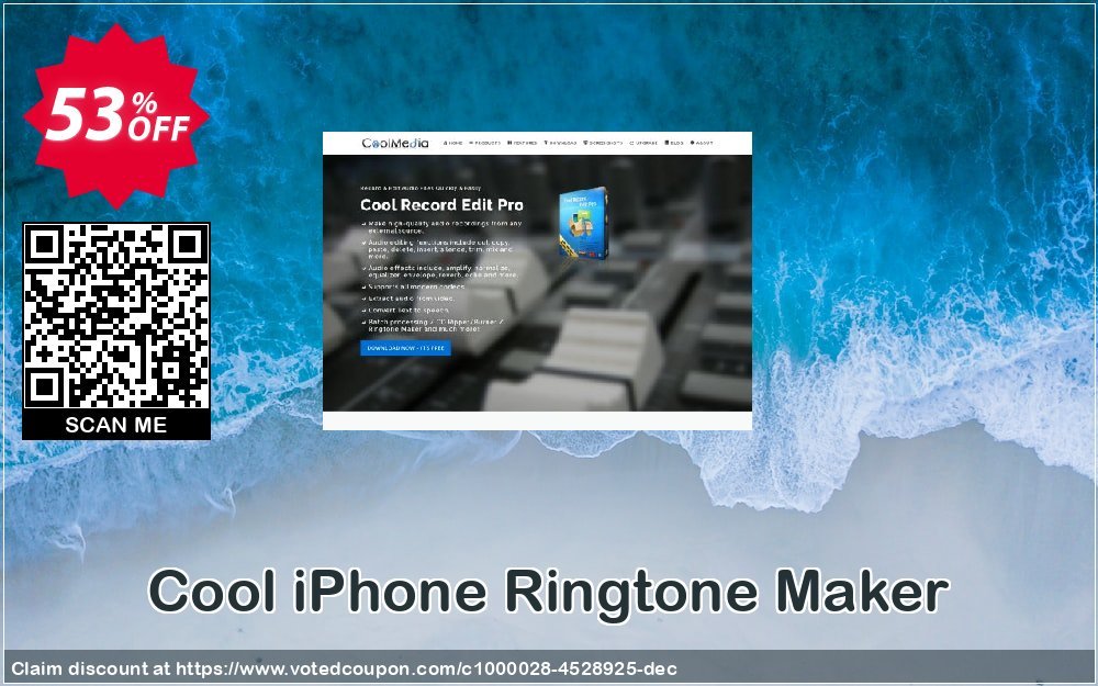Cool iPhone Ringtone Maker Coupon, discount Cool iPhone Ringtone Maker exclusive promo code 2023. Promotion: exclusive promo code of Cool iPhone Ringtone Maker 2023