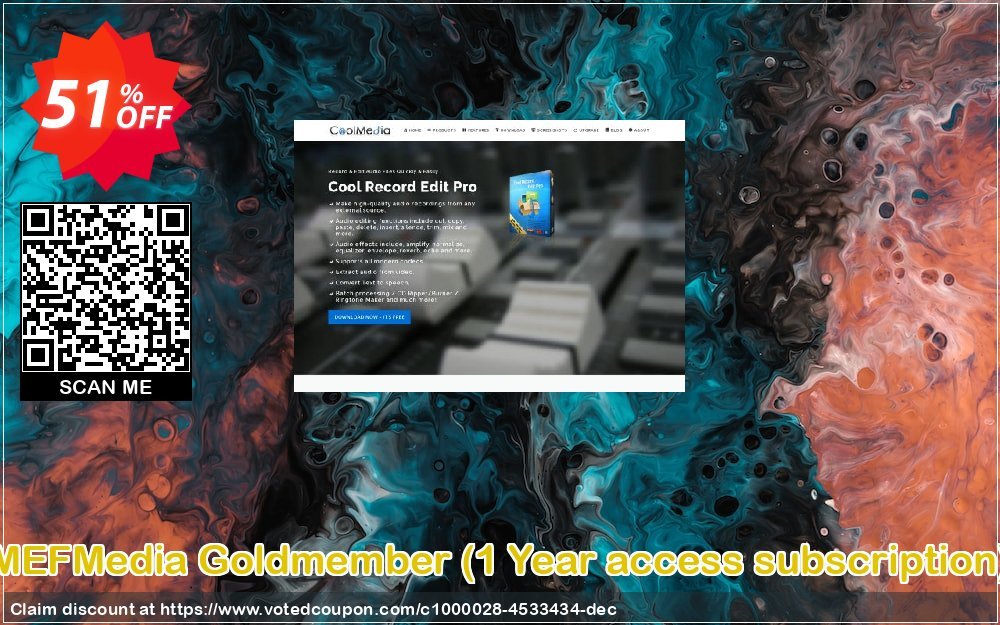 MEFMedia Goldmember, Yearly access subscription  Coupon, discount MEFMedia Goldmember (1 Year access subscription) awesome discounts code 2024. Promotion: awesome discounts code of MEFMedia Goldmember (1 Year access subscription) 2024