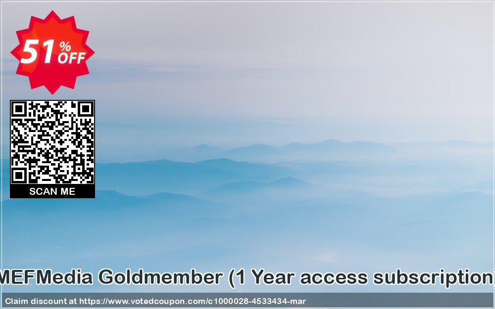 MEFMedia Goldmember, Yearly access subscription  Coupon Code Apr 2024, 51% OFF - VotedCoupon