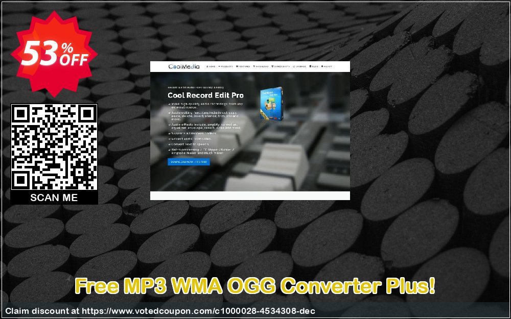Free MP3 WMA OGG Converter Plus! Coupon, discount Free MP3 WMA OGG Converter Plus! awesome promo code 2024. Promotion: awesome promo code of Free MP3 WMA OGG Converter Plus! 2024