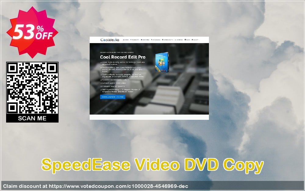 SpeedEase Video DVD Copy Coupon, discount SpeedEase Video DVD Copy excellent offer code 2023. Promotion: excellent offer code of SpeedEase Video DVD Copy 2023