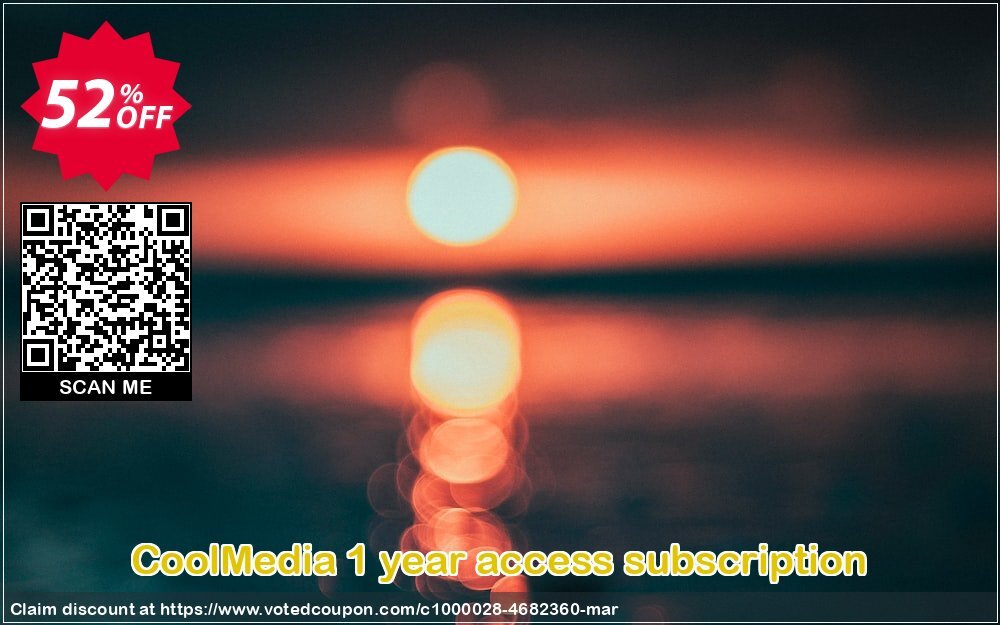 CoolMedia Yearly access subscription Coupon Code May 2024, 52% OFF - VotedCoupon