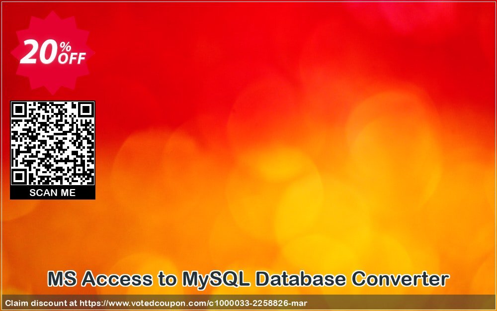 MS Access to MySQL Database Converter Coupon, discount Wide-site discount 2024 MS Access to MySQL Database Converter. Promotion: exclusive promo code of MS Access to MySQL Database Converter 2024