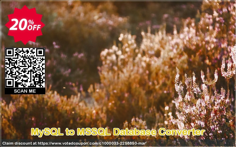 MySQL to MSSQL Database Converter Coupon, discount Wide-site discount 2024 MySQL to MSSQL Database Converter. Promotion: awesome sales code of MySQL to MSSQL Database Converter 2024