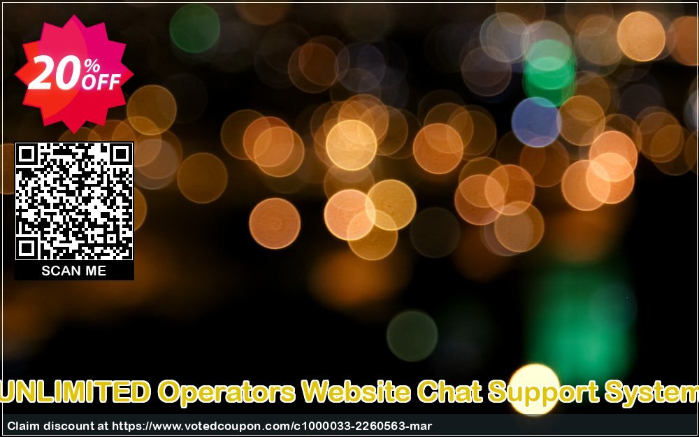 UNLIMITED Operators Website Chat Support System Coupon, discount Wide-site discount 2024 UNLIMITED Operators Website Chat Support System. Promotion: excellent discounts code of UNLIMITED Operators Website Chat Support System 2024