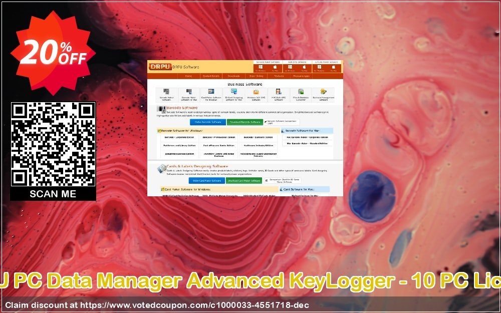 DRPU PC Data Manager Advanced KeyLogger - 10 PC Licence Coupon, discount Wide-site discount 2024 DRPU PC Data Manager Advanced KeyLogger - 10 PC Licence. Promotion: special promo code of DRPU PC Data Manager Advanced KeyLogger - 10 PC Licence 2024