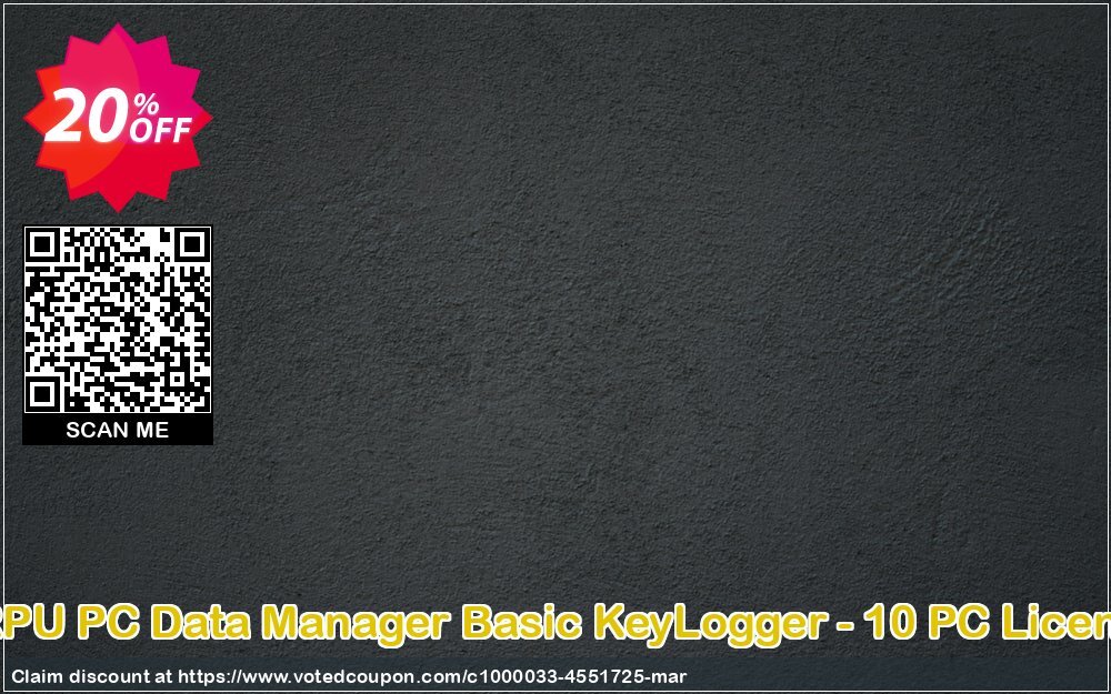 DRPU PC Data Manager Basic KeyLogger - 10 PC Licence Coupon Code Jun 2024, 20% OFF - VotedCoupon