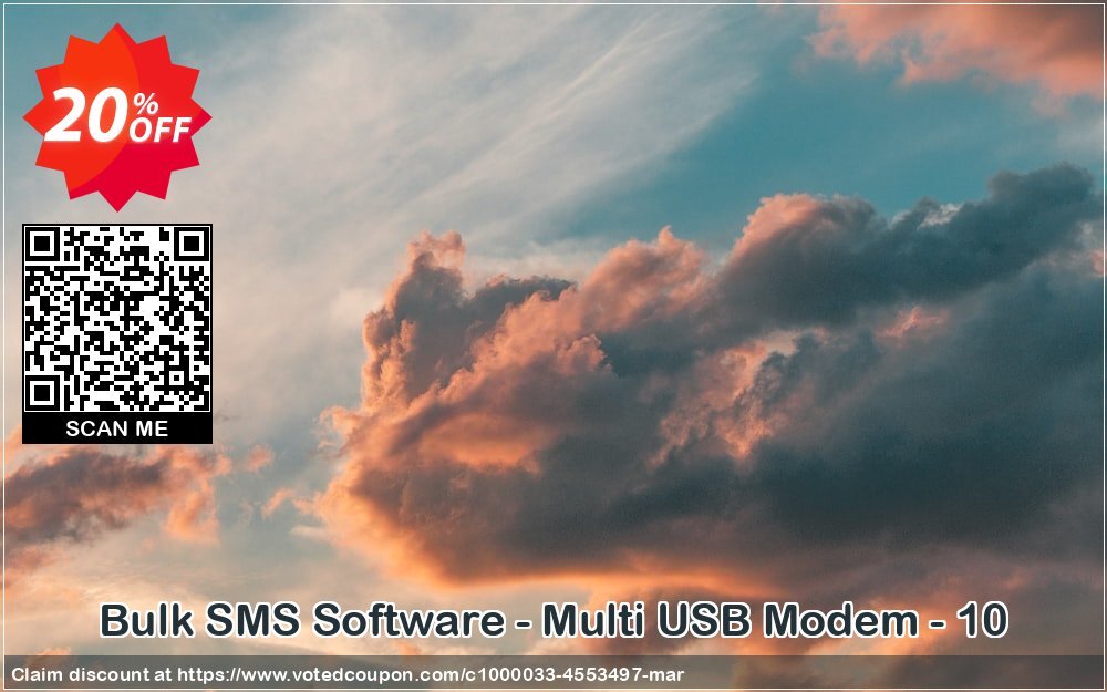 Bulk SMS Software - Multi USB Modem - 10 Coupon, discount Wide-site discount 2024 Bulk SMS Software - Multi USB Modem - 10. Promotion: stirring discounts code of Bulk SMS Software - Multi USB Modem - 10 2024