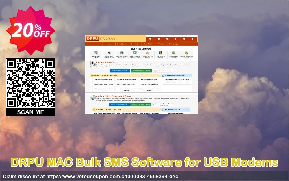 DRPU MAC Bulk SMS Software for USB Modems Coupon Code May 2024, 20% OFF - VotedCoupon