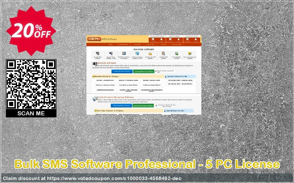 Bulk SMS Software Professional - 5 PC Plan Coupon, discount Wide-site discount 2024 Bulk SMS Software Professional - 5 PC License. Promotion: special promo code of Bulk SMS Software Professional - 5 PC License 2024