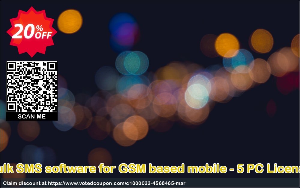 Bulk SMS software for GSM based mobile - 5 PC Plan Coupon, discount Wide-site discount 2024 Bulk SMS software for GSM based mobile - 5 PC License. Promotion: wonderful sales code of Bulk SMS software for GSM based mobile - 5 PC License 2024