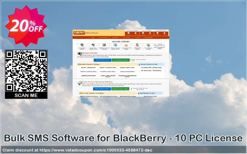 Bulk SMS Software for BlackBerry - 10 PC Plan Coupon, discount Wide-site discount 2024 Bulk SMS Software for BlackBerry - 10 PC License. Promotion: formidable sales code of Bulk SMS Software for BlackBerry - 10 PC License 2024