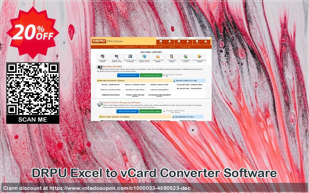 DRPU Excel to vCard Converter Software Coupon Code Apr 2024, 20% OFF - VotedCoupon