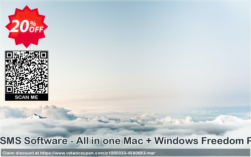 DRPU Bulk SMS Software - All in one MAC + WINDOWS Freedom Pack Bundle Coupon, discount Wide-site discount 2024 DRPU Bulk SMS Software - All in one Mac + Windows Freedom Pack Bundle. Promotion: stirring discount code of DRPU Bulk SMS Software - All in one Mac + Windows Freedom Pack Bundle 2024