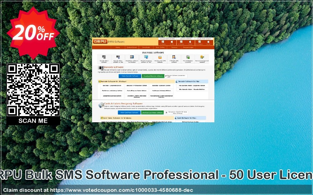 DRPU Bulk SMS Software Professional - 50 User Plan Coupon Code May 2024, 20% OFF - VotedCoupon
