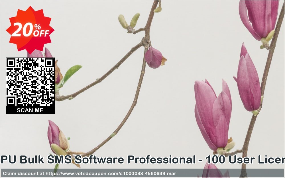 DRPU Bulk SMS Software Professional - 100 User Plan Coupon, discount Wide-site discount 2024 DRPU Bulk SMS Software Professional - 100 User License. Promotion: marvelous offer code of DRPU Bulk SMS Software Professional - 100 User License 2024