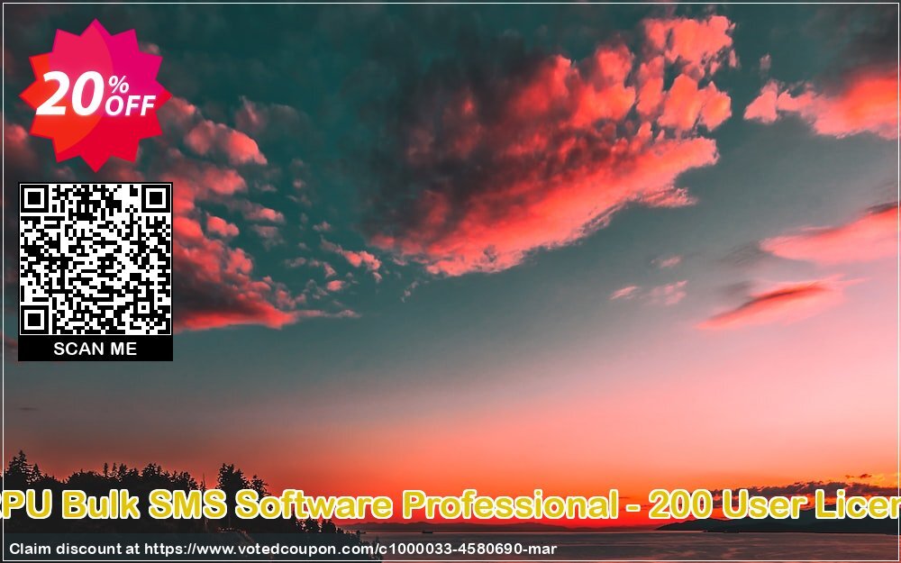 DRPU Bulk SMS Software Professional - 200 User Plan Coupon Code Jun 2024, 20% OFF - VotedCoupon