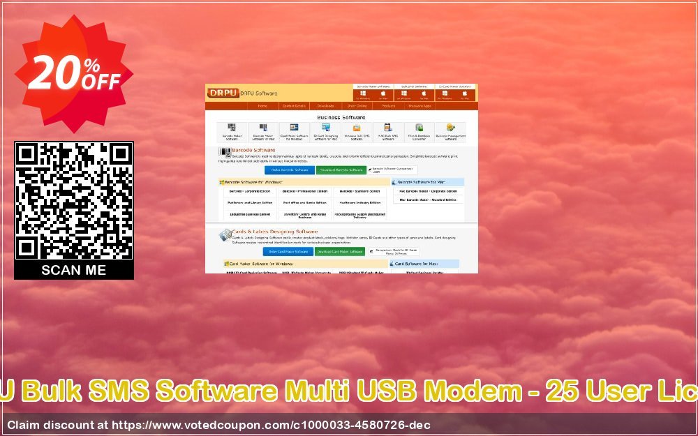 DRPU Bulk SMS Software Multi USB Modem - 25 User Plan Coupon Code Jun 2024, 20% OFF - VotedCoupon