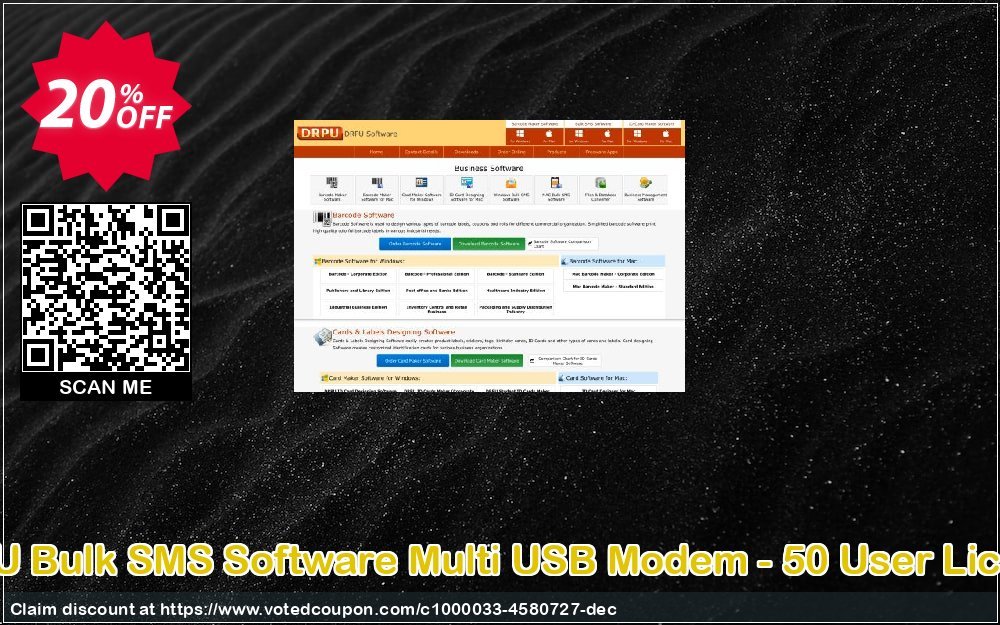 DRPU Bulk SMS Software Multi USB Modem - 50 User Plan Coupon Code Apr 2024, 20% OFF - VotedCoupon