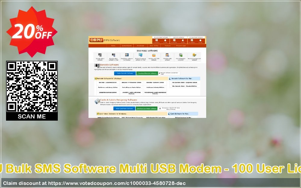 DRPU Bulk SMS Software Multi USB Modem - 100 User Plan Coupon Code Apr 2024, 20% OFF - VotedCoupon