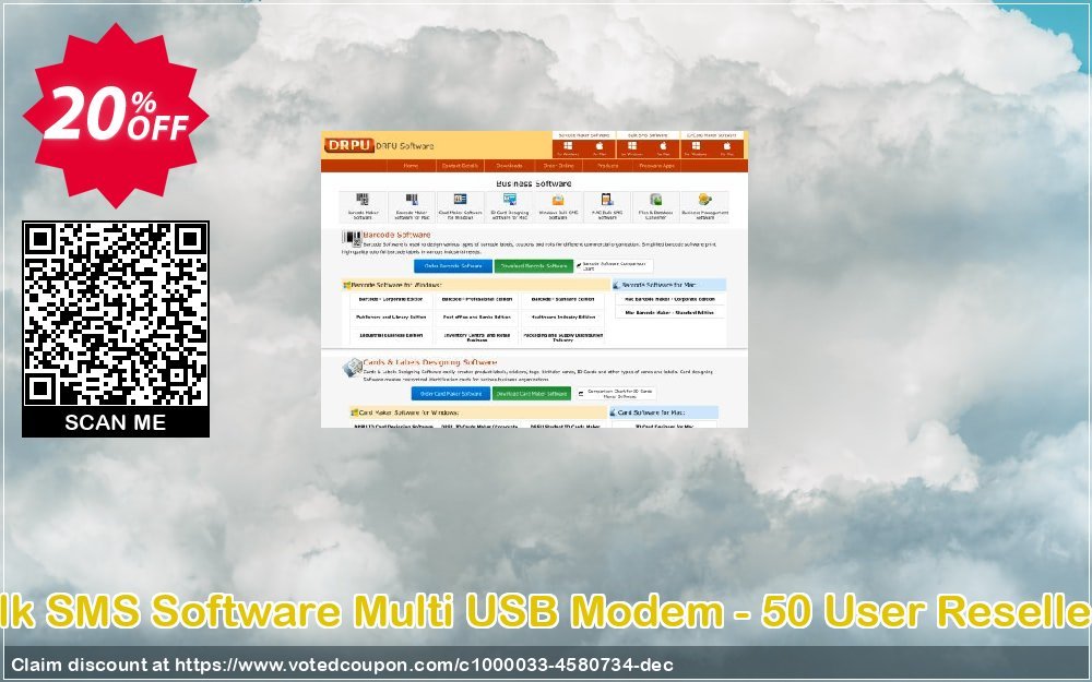 DRPU Bulk SMS Software Multi USB Modem - 50 User Reseller Plan Coupon Code Apr 2024, 20% OFF - VotedCoupon