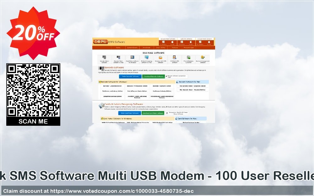 DRPU Bulk SMS Software Multi USB Modem - 100 User Reseller Plan Coupon Code Apr 2024, 20% OFF - VotedCoupon