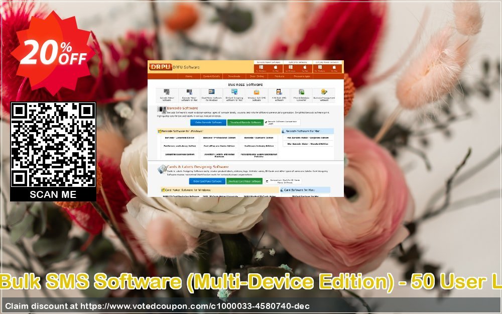 DRPU Bulk SMS Software, Multi-Device Edition - 50 User Plan Coupon Code Apr 2024, 20% OFF - VotedCoupon