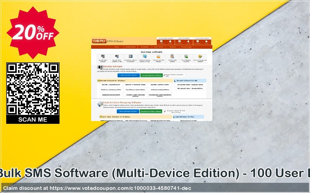 DRPU Bulk SMS Software, Multi-Device Edition - 100 User Plan Coupon Code Apr 2024, 20% OFF - VotedCoupon