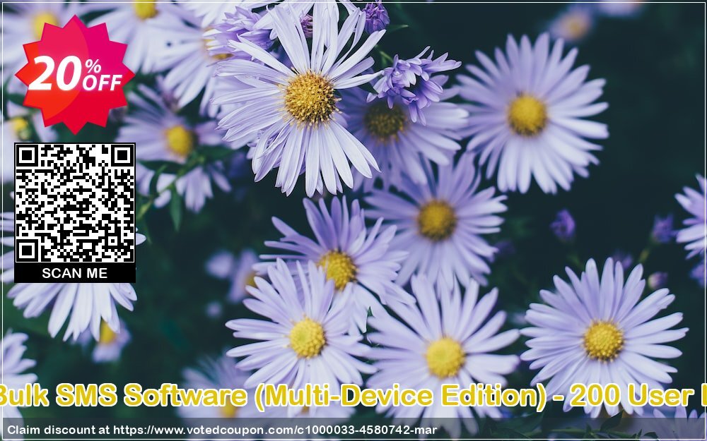 DRPU Bulk SMS Software, Multi-Device Edition - 200 User Plan Coupon Code Apr 2024, 20% OFF - VotedCoupon