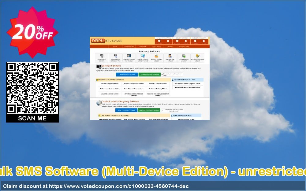 DRPU Bulk SMS Software, Multi-Device Edition - unrestricted version Coupon Code Apr 2024, 20% OFF - VotedCoupon