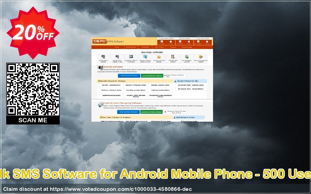 DRPU Bulk SMS Software for Android Mobile Phone - 500 User Plan Coupon Code Jun 2024, 20% OFF - VotedCoupon
