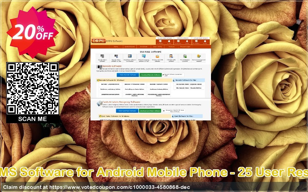 DRPU Bulk SMS Software for Android Mobile Phone - 25 User Reseller Plan Coupon, discount Wide-site discount 2024 DRPU Bulk SMS Software for Android Mobile Phone - 25 User Reseller License. Promotion: impressive promotions code of DRPU Bulk SMS Software for Android Mobile Phone - 25 User Reseller License 2024