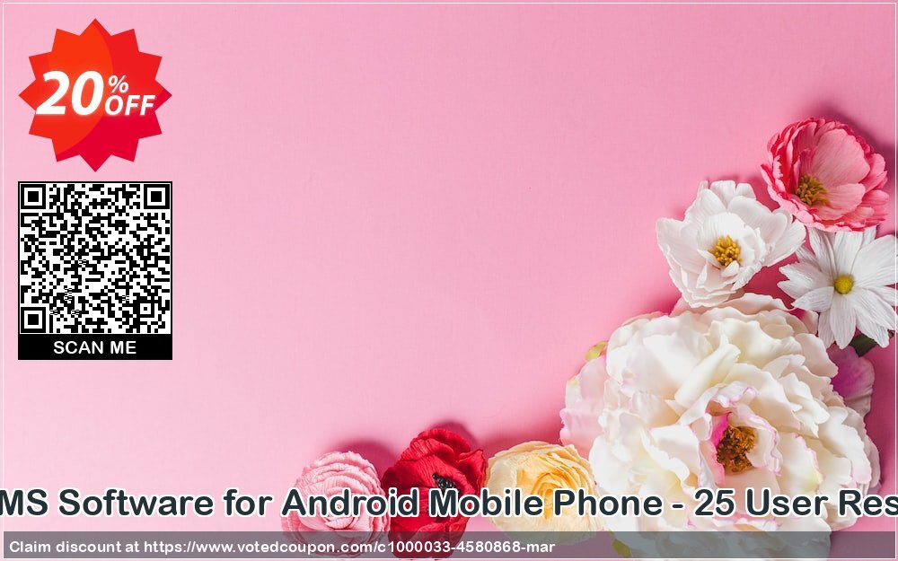 DRPU Bulk SMS Software for Android Mobile Phone - 25 User Reseller Plan Coupon, discount Wide-site discount 2024 DRPU Bulk SMS Software for Android Mobile Phone - 25 User Reseller License. Promotion: impressive promotions code of DRPU Bulk SMS Software for Android Mobile Phone - 25 User Reseller License 2024