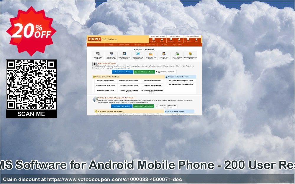 DRPU Bulk SMS Software for Android Mobile Phone - 200 User Reseller Plan Coupon, discount Wide-site discount 2024 DRPU Bulk SMS Software for Android Mobile Phone - 200 User Reseller License. Promotion: dreaded offer code of DRPU Bulk SMS Software for Android Mobile Phone - 200 User Reseller License 2024