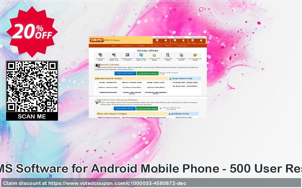 DRPU Bulk SMS Software for Android Mobile Phone - 500 User Reseller Plan Coupon Code Jun 2024, 20% OFF - VotedCoupon